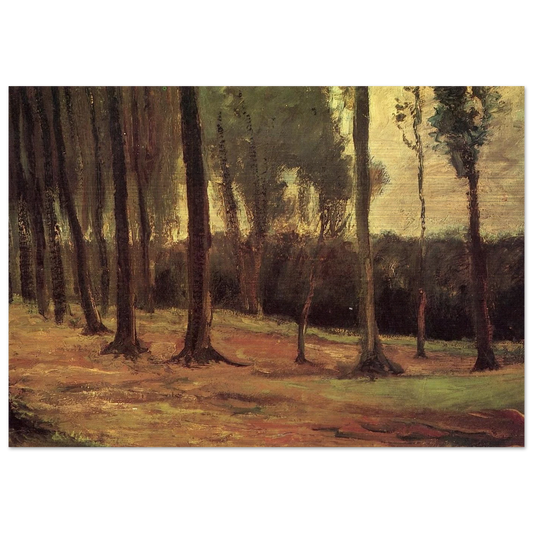 Edge of a Wood - Vincent van Gogh Brushed Aluminum Print - 70x100 cm / 28x40 inches | Vincent van Gogh Aluminum Print | Vincent van Gogh Prints