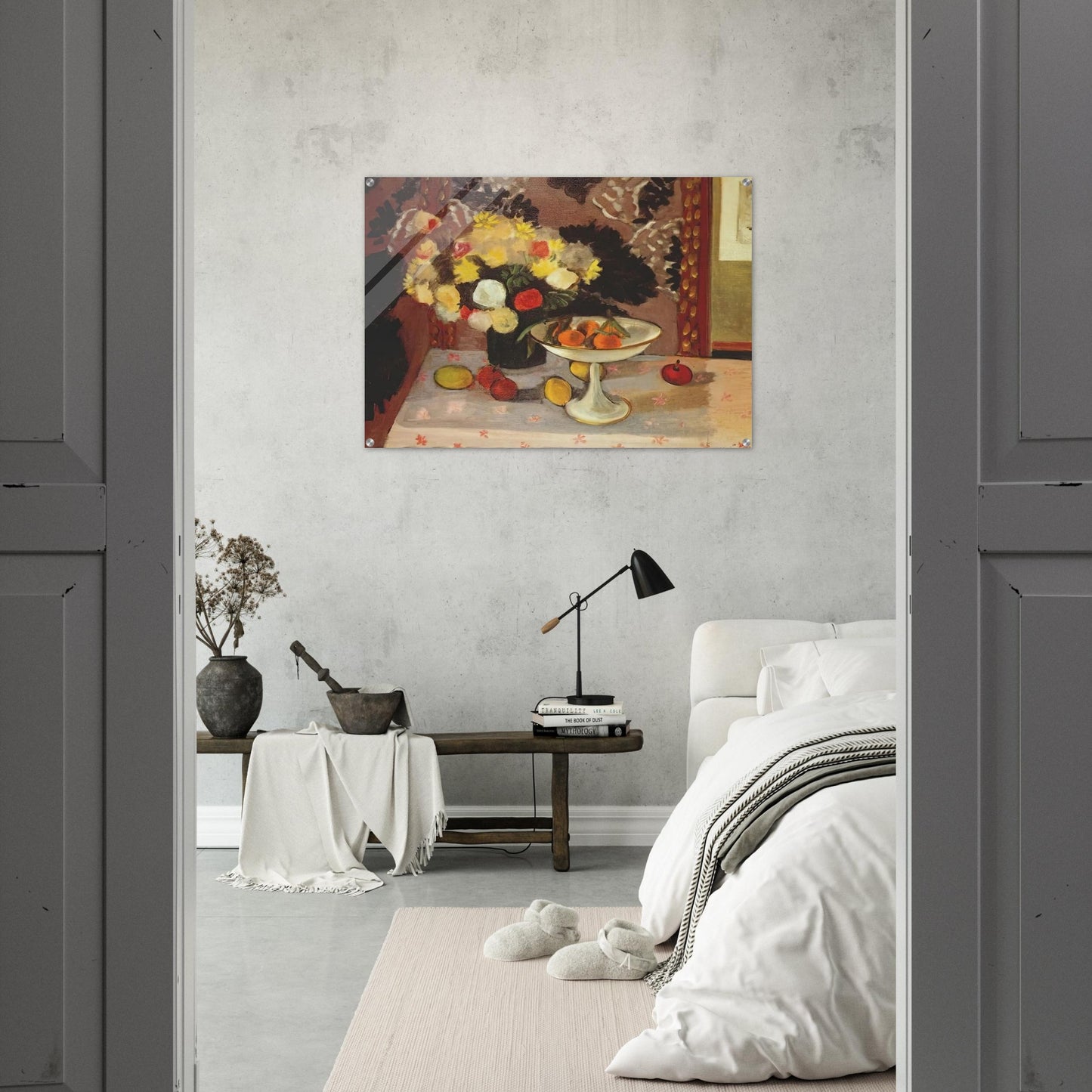 STILL LIFE BOUQUET AND COMPOTIER 1925 - Henri Matisse Acrylic Print - 70x100 cm / 28x40″ inches | Henri Matisse Wall Art | Henri Matisse Prints