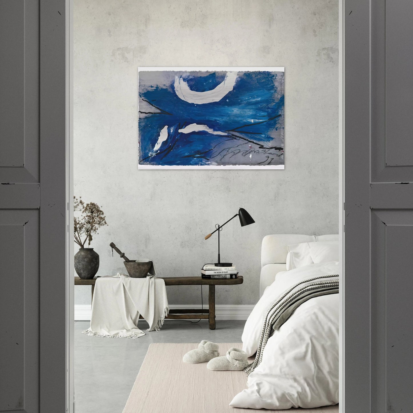 GG-10 - 1991 - Emil Schumacher Brushed Aluminum Print - 70x100 cm / 28x40 inches | Emil Schumacher Aluminum Print | Emil Schumacher Prints