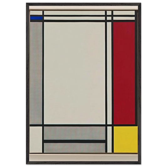 NON OBJECTIVE I 1964 - Roy Lichtenstein 70x100 cm / 28x40 inches Framed Art Print – Black Wooden Frame