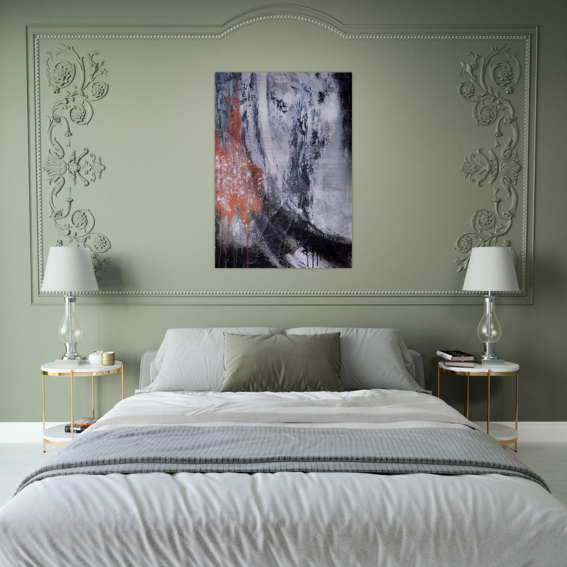 Untitled - Tachisme - Jiro Yoshihara Brushed Aluminum Print - 70x100 cm / 28x40 inches | Jiro Yoshihara Aluminum Print | Jiro Yoshihara Prints