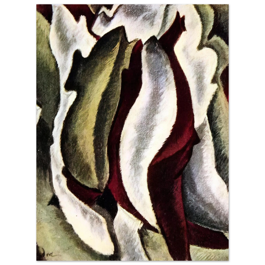 Arthur Dove - Based on Leaf Forms and Spaces - 1912  75x100 cm / 30x40inches Fine Art Poster