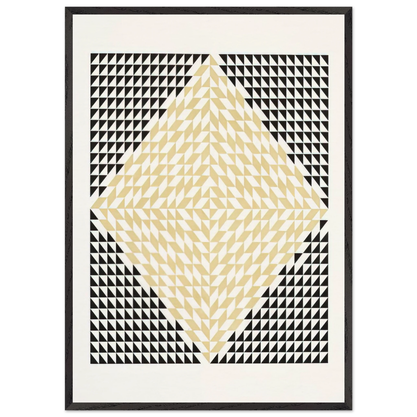 Wall artSECOND MOVEMENT V 1968 - Anni Albers 70x100 cm / 28x40 inches Framed Art Print – Black Wooden Frame