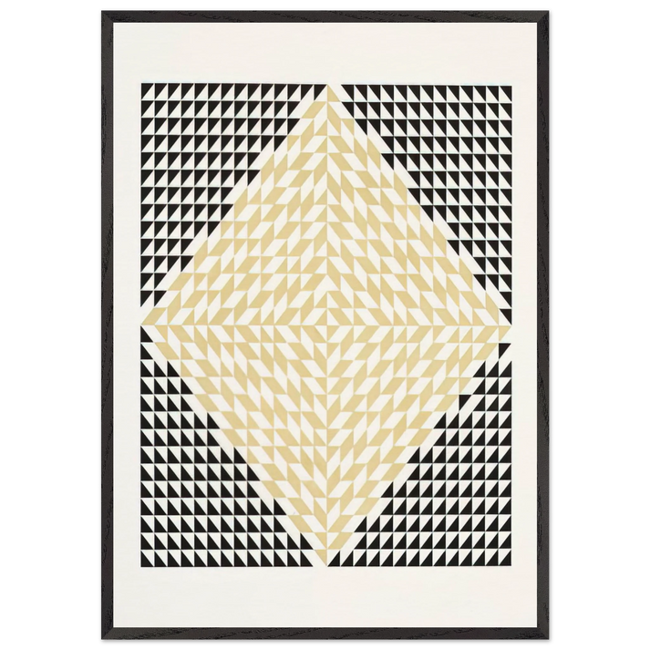 Wall artSECOND MOVEMENT V 1968 - Anni Albers 70x100 cm / 28x40 inches Framed Art Print – Black Wooden Frame
