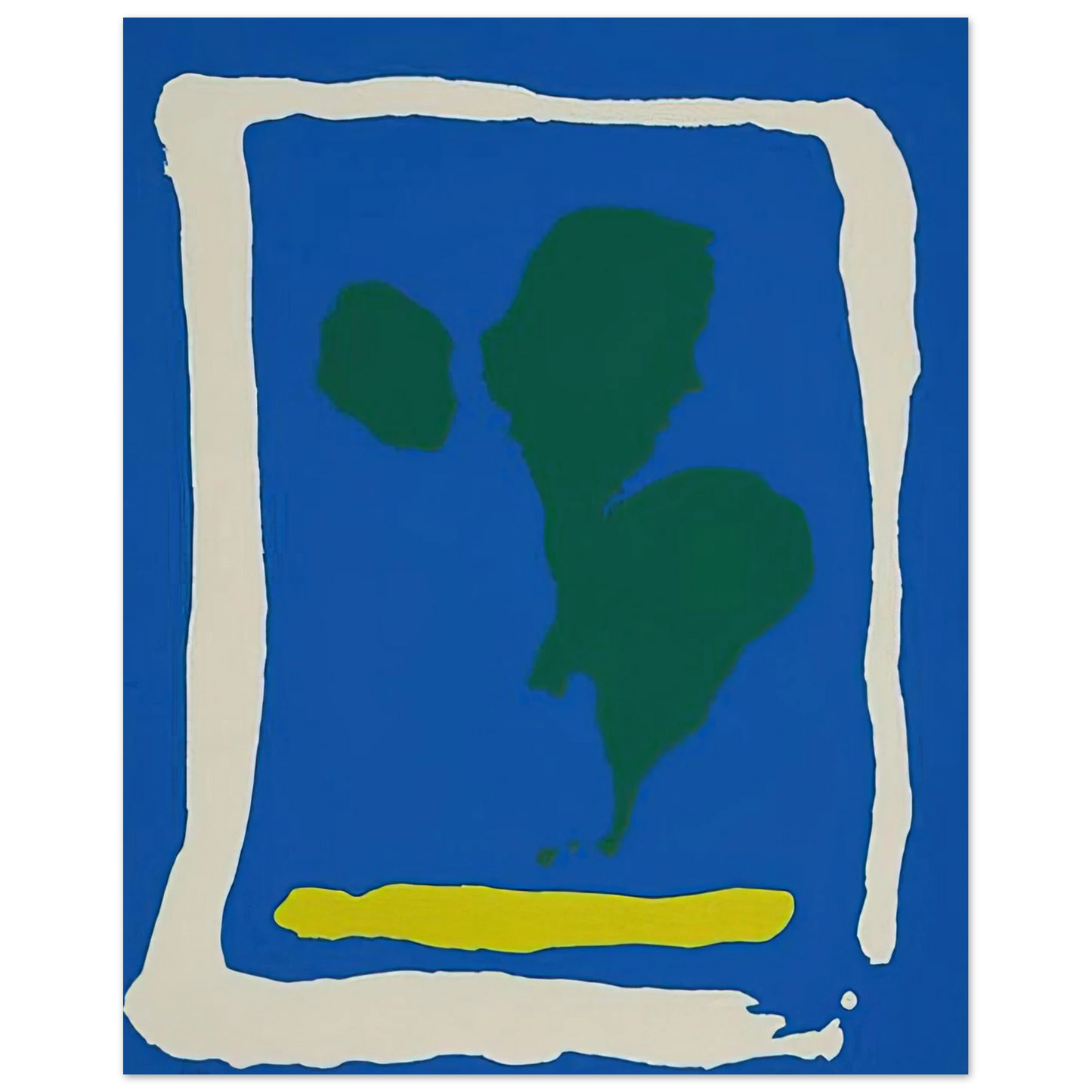 Helen Frankenthaler - Air Frame - 1965 Wall art - 60x80 cm / 24x32 inches - Premium Wooden Framed Poster With Fine Art Paper-canvas - Black frame