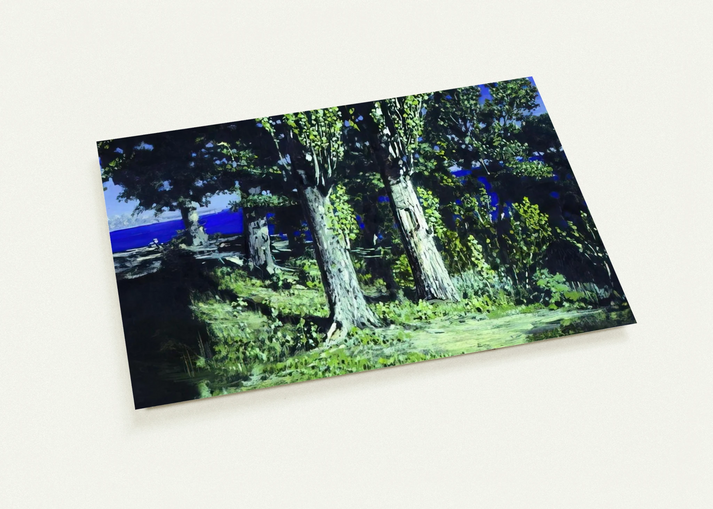 Cypresses on a Seashore. The Crimea By Arkhyp Kuindzhi Pack of 10 Post Cards | Arkhyp Kuindzhi Post Cards | A6 (10.5 x 14.8 cm) - 4.1 x 5.8 inches