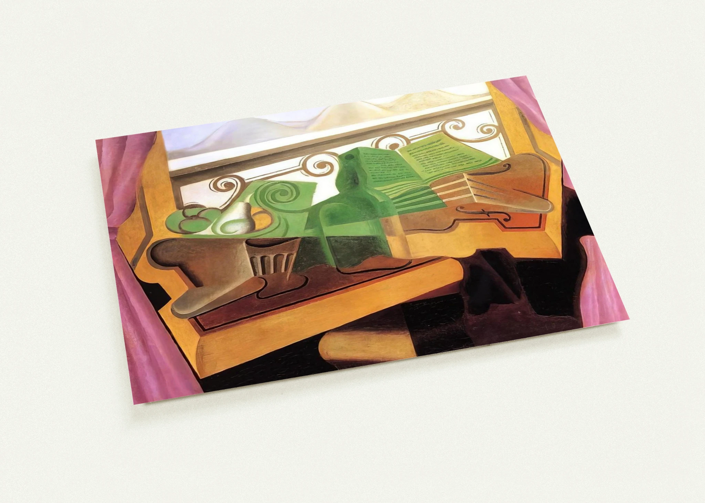 OPEN WINDOW WITH HILLS 1923 By Juan Gris Pack of 10 Post Cards | Juan Gris Post Cards | A6 (10.5 x 14.8 cm) - 4.1 x 5.8 inches