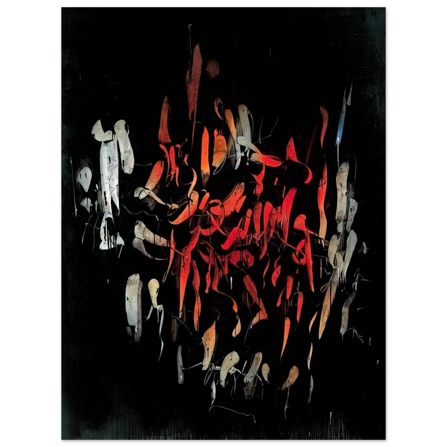 Simon Hantai - Ã€ Gerald Manley Hopkins - 1958  75x100 cm / 30x40inches Fine Art Poster