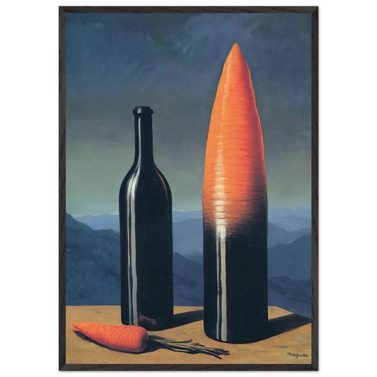 THE EXPLANATION 1952 - Rene Magritte 70x100 cm / 28x40 inches Framed Art Print – Black Wooden Frame