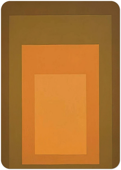 HOMAGE TO THE SQUARE AUTUMN CLIMAX 1963 By Josef Albers Pack of 10 Post Cards | Josef Albers Post Cards | A6 (10.5 x 14.8 cm) - 4.1 x 5.8 inches