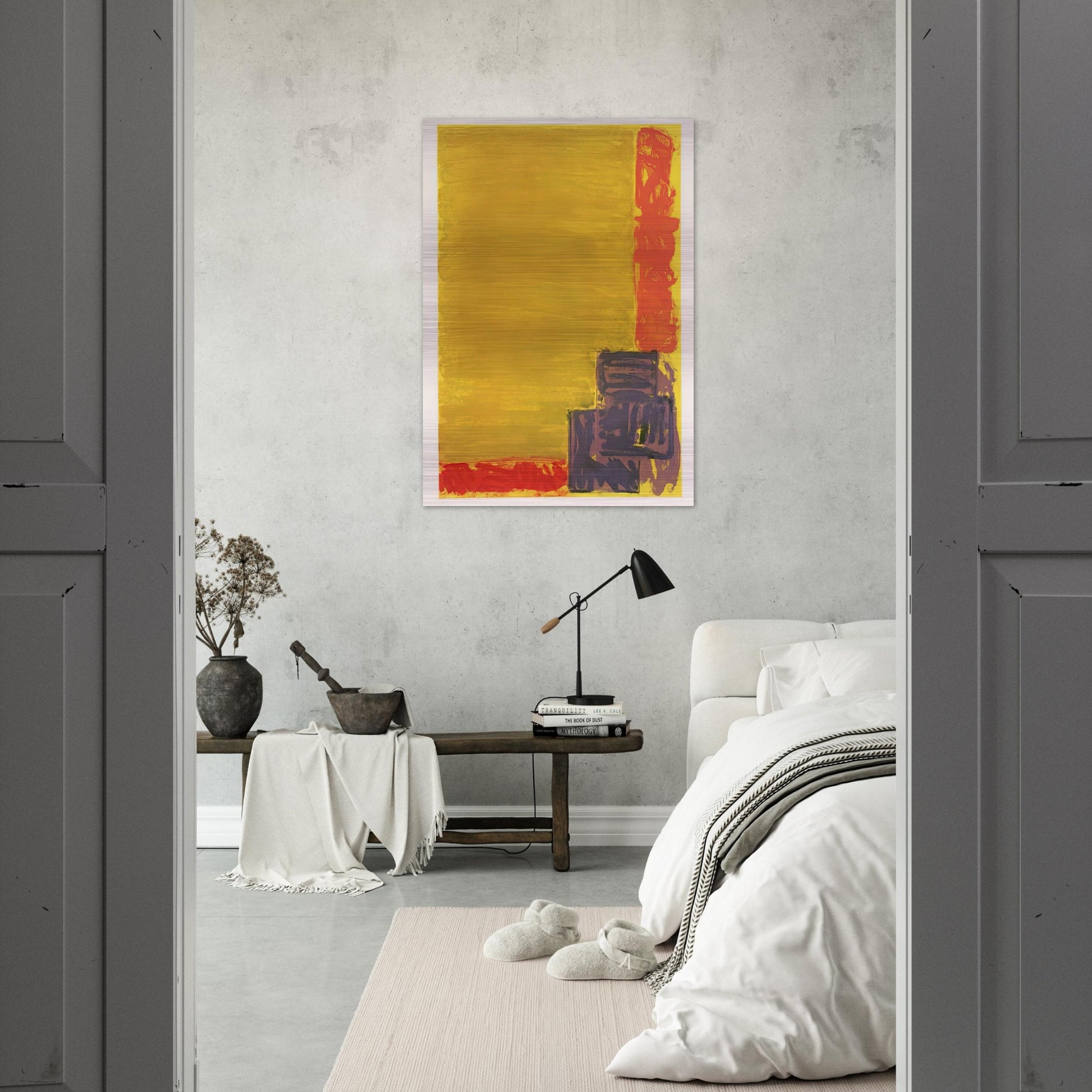 View - 1979 - John Hoyland Brushed Aluminum Print - 70x100 cm / 28x40 inches | John Hoyland Aluminum Print | John Hoyland Prints