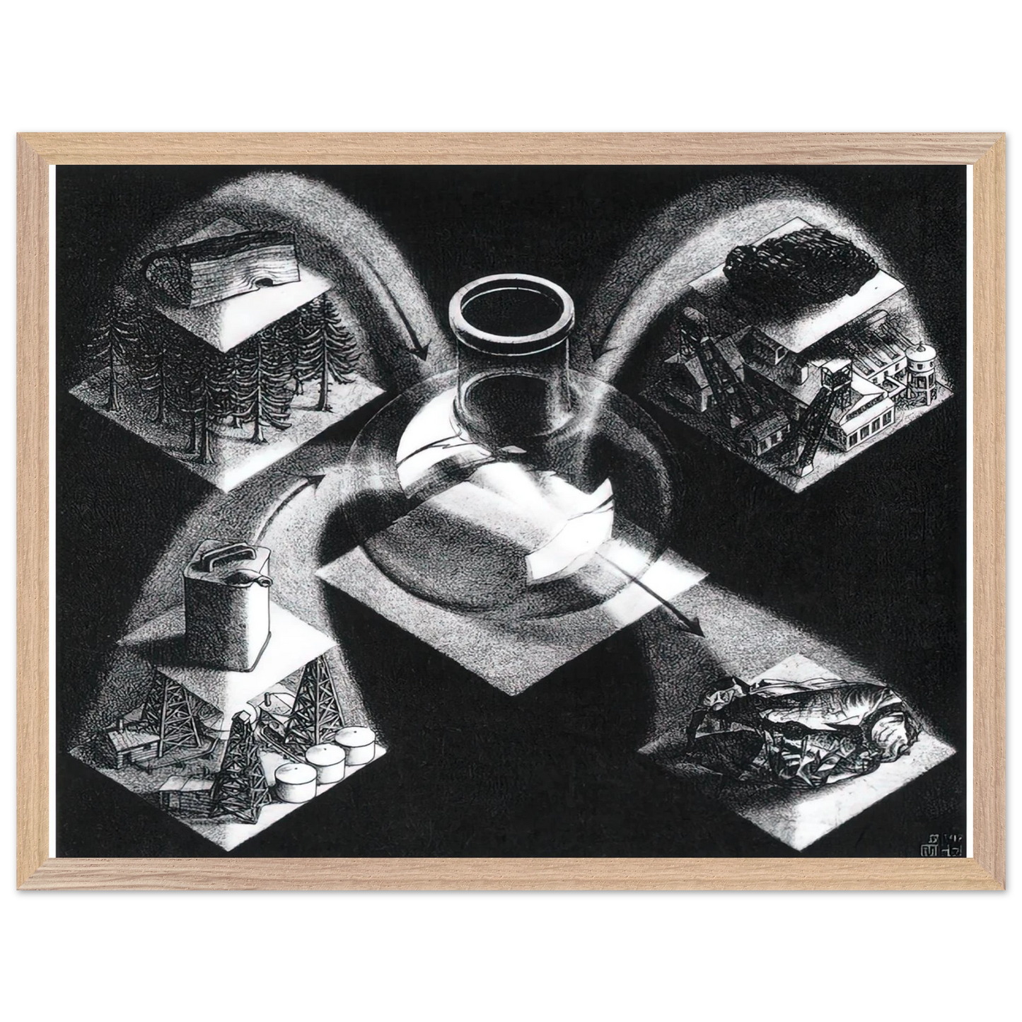 MC Escher - SYNTHESIS Wall Art - 60x80 cm / 24x32 inches - Fine Art Poster-canvas - -