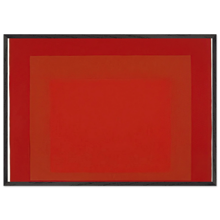 STUDY FOR HOMAGE TO THE SQUARE 1972 - Josef Albers 70x100 cm / 28x40 inches Framed Art Print – Black Wooden Frame
