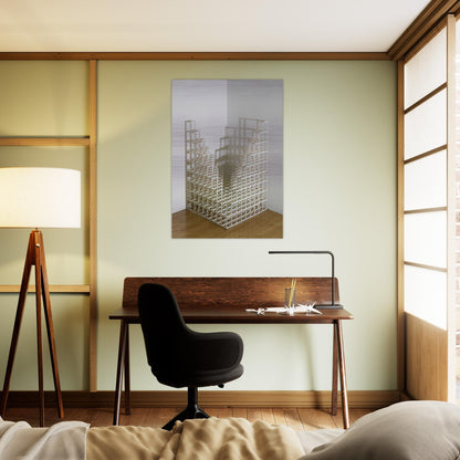 Title Corner piece #4 - Sol LeWitt Brushed Aluminum Print - 70x100 cm / 28x40 inches | Sol LeWitt Aluminum Print | Sol LeWitt Prints