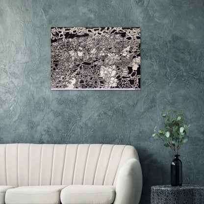 BRIGHT METEOR - Jean Dubuffet Brushed Aluminum Print - 70x100 cm / 28x40 inches | Jean Dubuffet Aluminum Print | Jean Dubuffet Prints