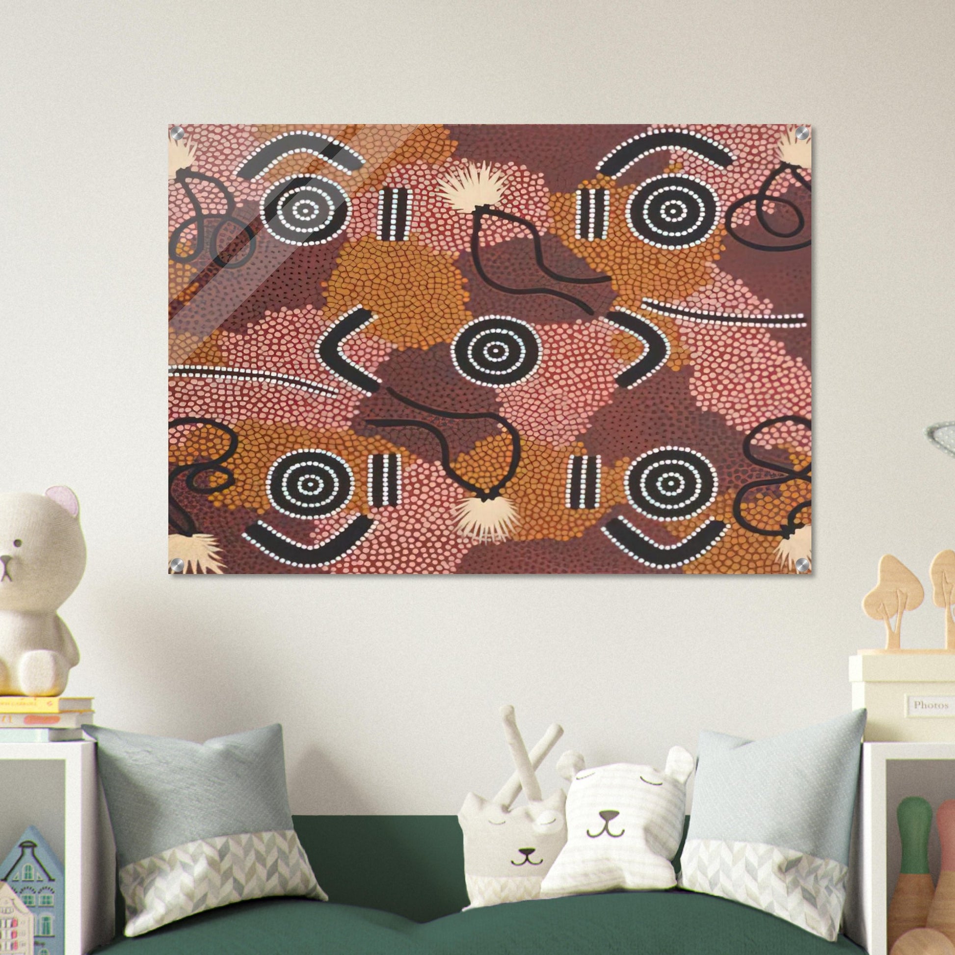 Bodypaint Designs - 1985 - Clifford Possum Tjapaltjarri Acrylic Print - 70x100 cm / 28x40″ inches