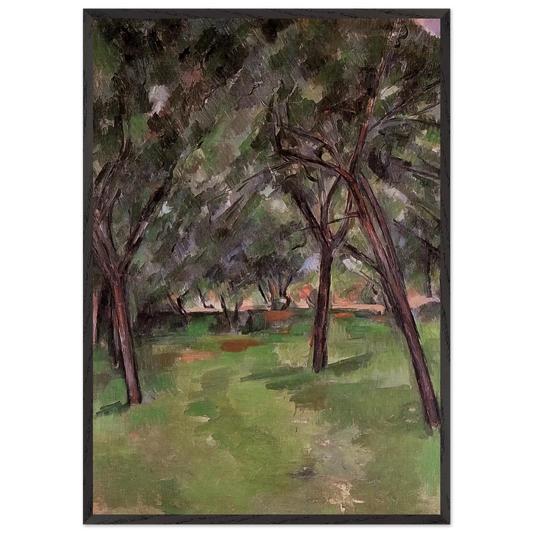 A Close - Paul Cezanne 70x100 cm / 28x40 inches Framed Art Print – Black Wooden Frame
