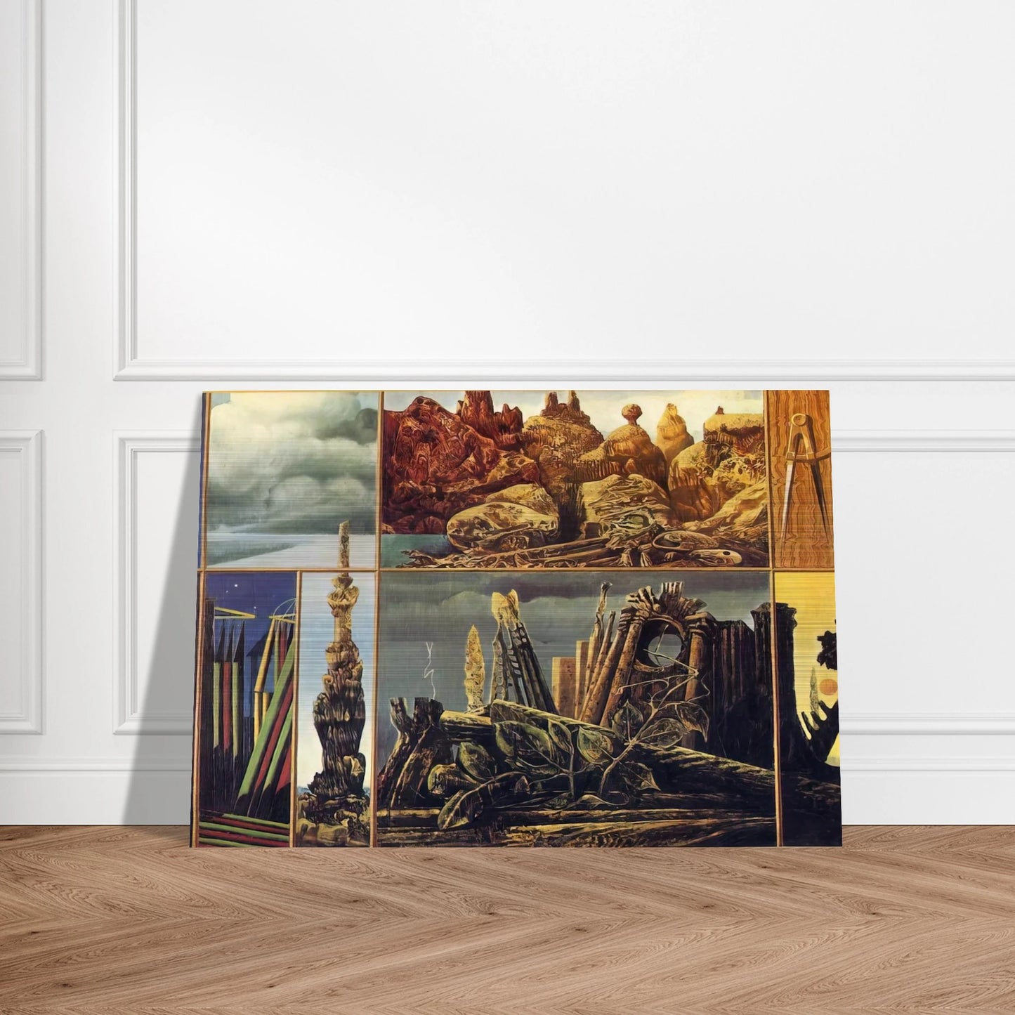 Painting for Young People - Max Ernst Brushed Aluminum Print - 70x100 cm / 28x40 inches | Max Ernst Aluminum Print | Max Ernst Prints