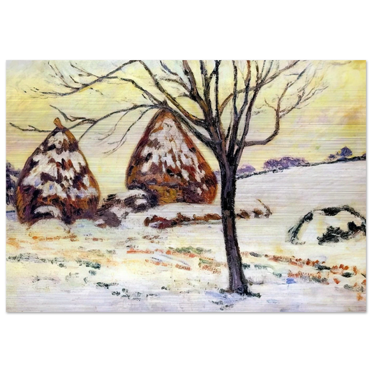 Effts de neige à Palaiseau - 1883 - Armand Guillaumin Brushed Aluminum Print - 70x100 cm / 28x40 inches | Armand Guillaumin Aluminum Print | Armand Guillaumin Prints