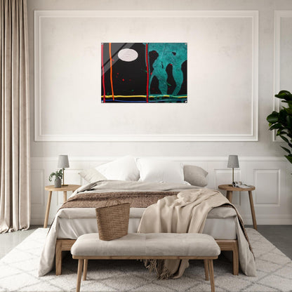 Watching 20-1-07 - 2007 - John Hoyland Acrylic Print - 70x100 cm / 28x40″ inches