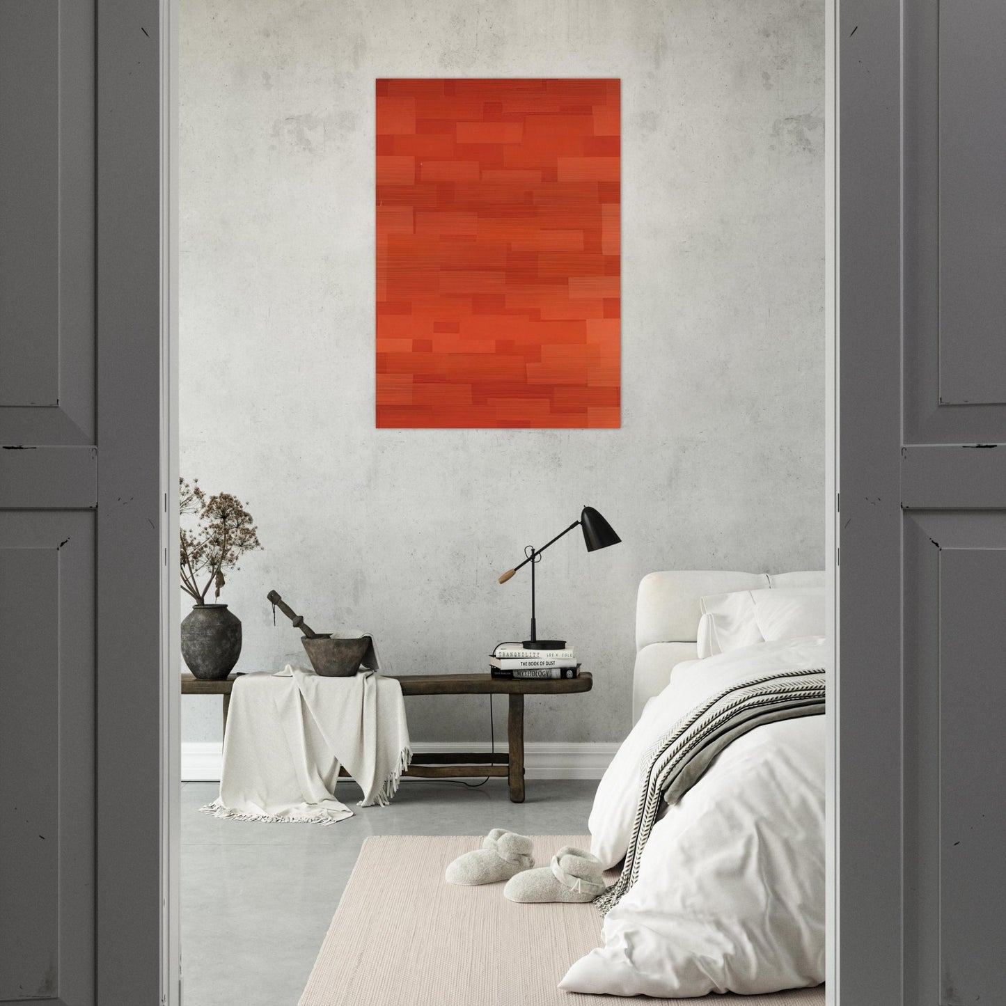 Number 5 Red Wall - 1952 - Ad Reinhardt Brushed Aluminum Print - 70x100 cm / 28x40 inches | Ad Reinhardt Aluminum Print | Ad Reinhardt Prints