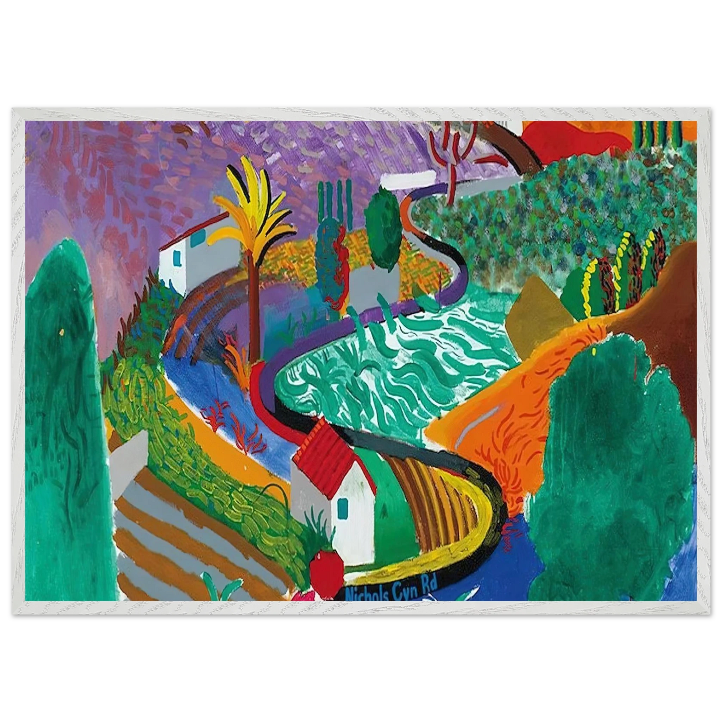 David Hockney - David Hockney Wall art - 50x70 cm / 20x28 inches - Premium Wooden Framed Poster With Fine Art Paper-canvas - Black frame