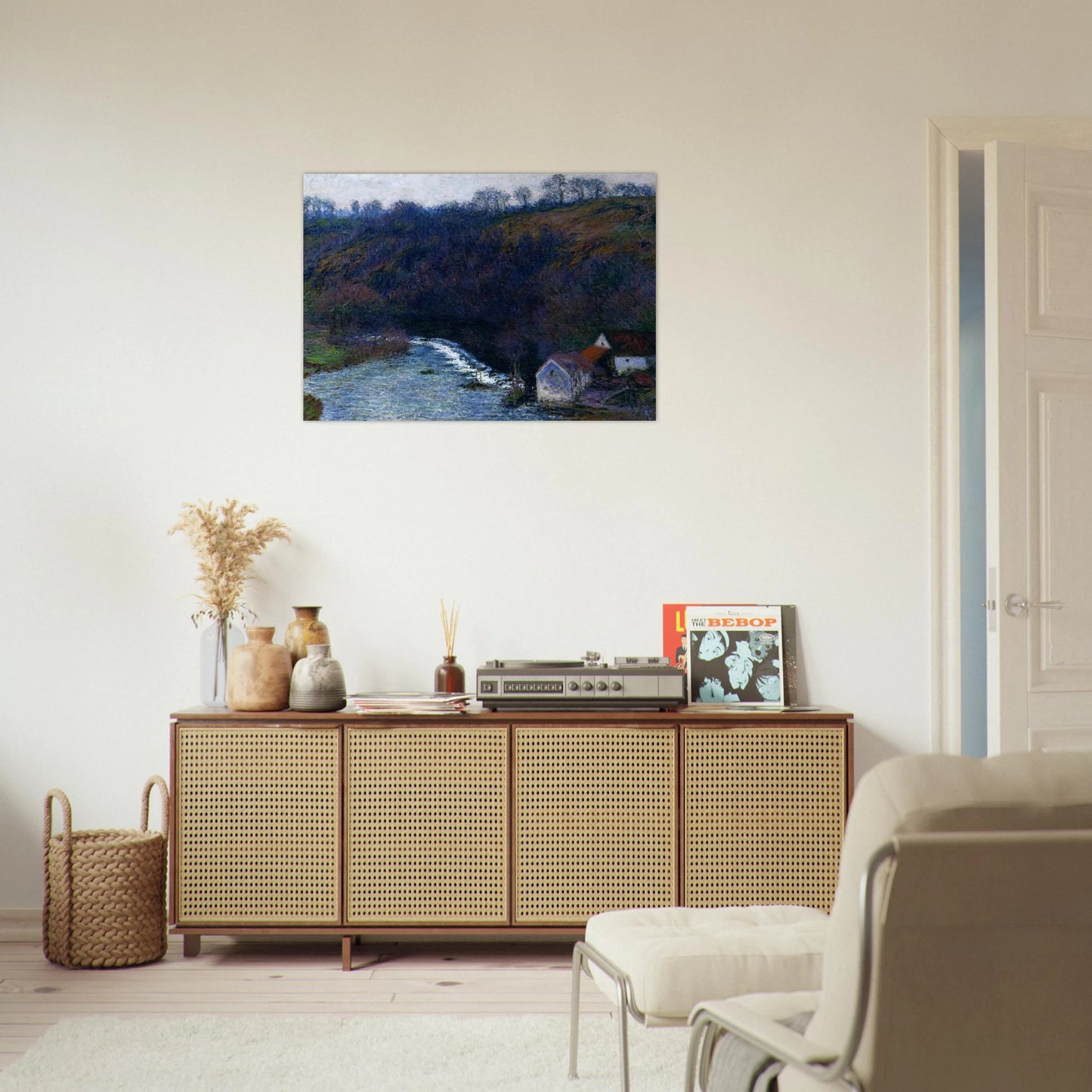The Mill at Vervy - claude monet Brushed Aluminum Print - 70x100 cm / 28x40 inches | claude monet Aluminum Print | claude monet Prints