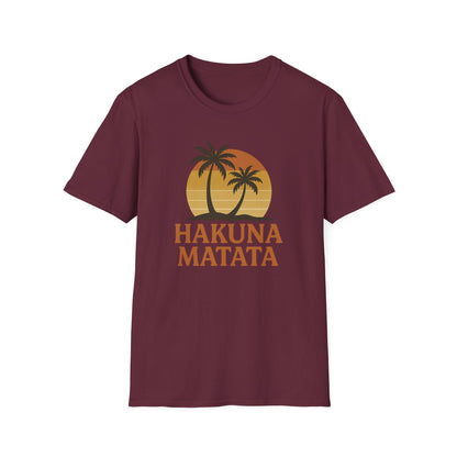 Camiseta con gráfico retro de Hakuna Matata, camiseta con vibra positiva "No Worries", camiseta vintage inspirada en los 90, camiseta con frase "Siéntete bien", regalo unisex
