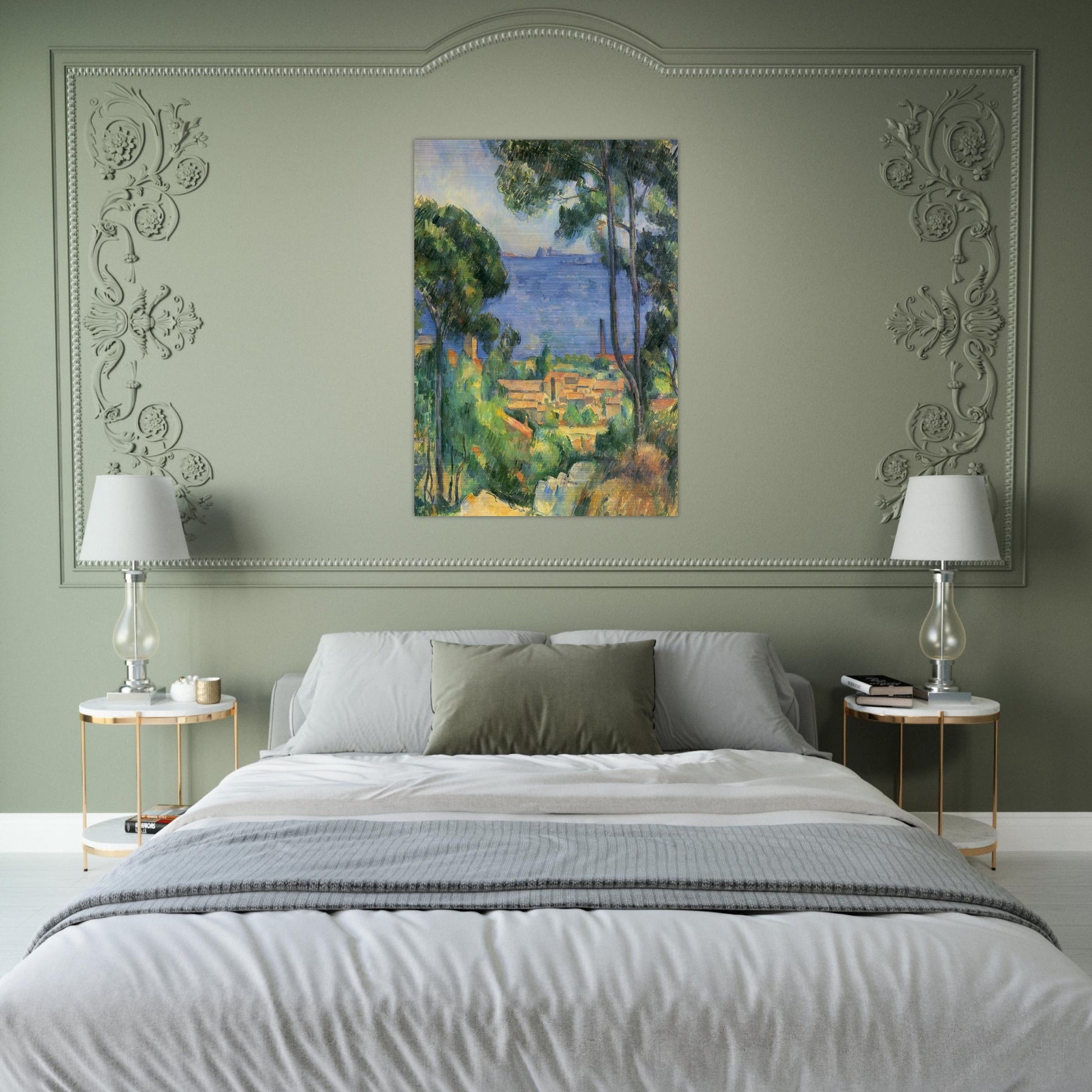 View of L'Estaque and Chateaux d'If - Paul Cézanne Brushed Aluminum Print - 70x100 cm / 28x40 inches | Paul Cézanne Aluminum Print | Paul Cézanne Prints
