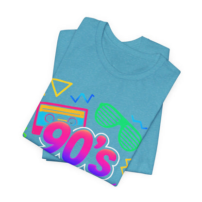 Música de la vieja escuela de los 90: ambiente arcade, clásico vintage de los 90. Camiseta retro de los 90 con la frase "Amo los años noventa".