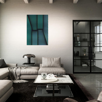 Scarlatti's Garden - Op Art - Omar Rayo Brushed Aluminum Print - 70x100 cm / 28x40 inches | Omar Rayo Aluminum Print | Omar Rayo Prints