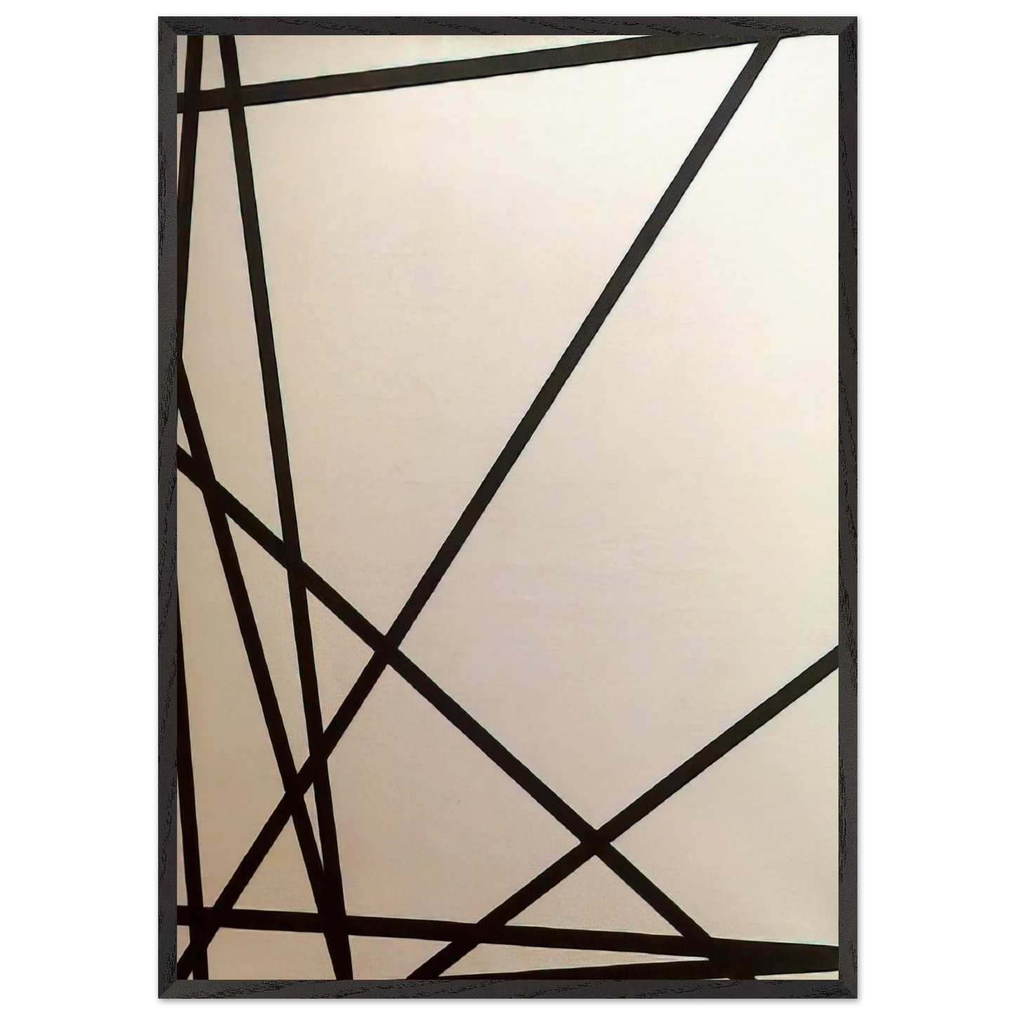 10 lignes au hasard - 1975 - Francois Morellet 70x100 cm / 28x40 inches Framed Art Print – Black Wooden Frame
