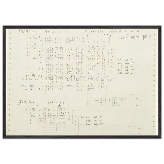 Cheap Imitation - 1971 - John Cage 70x100 cm / 28x40 inches Framed Art Print – Black Wooden Frame