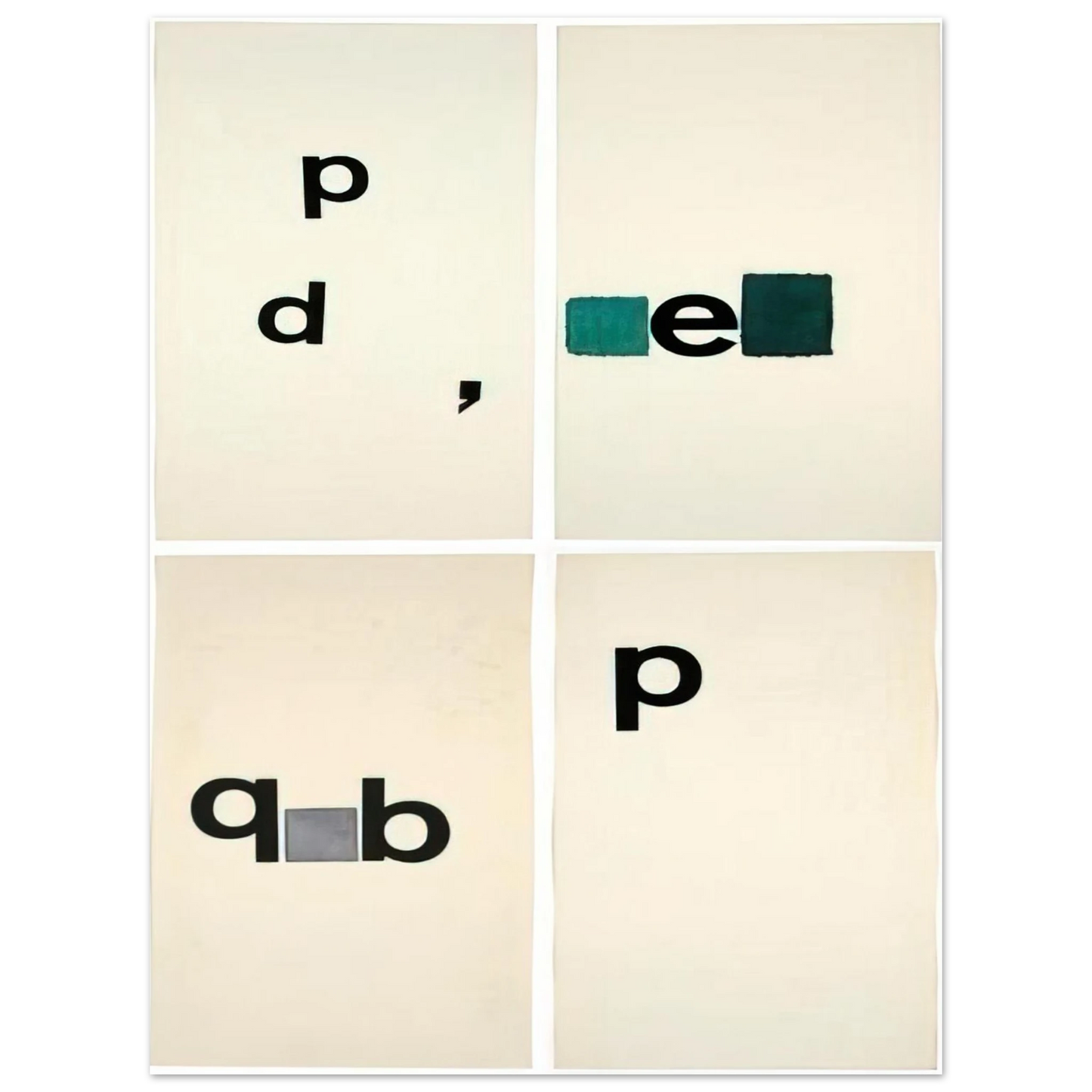 Mira Schendel - Untitled Toquinho - 1970  75x100 cm / 30x40inches Fine Art Poster