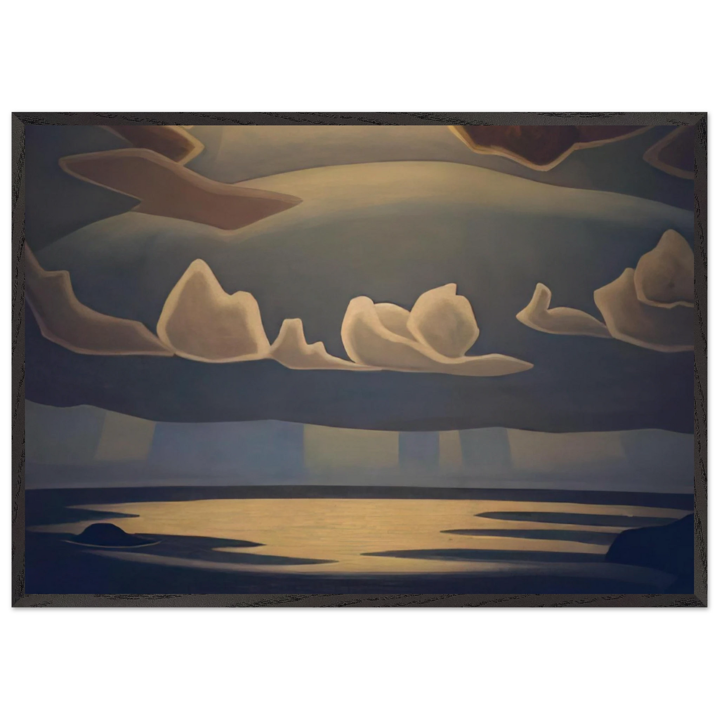 From the North Shore Lake Superior - 1927 - Lawren Harris 70x100 cm / 28x40 inches Framed Art Print – Black Wooden Frame