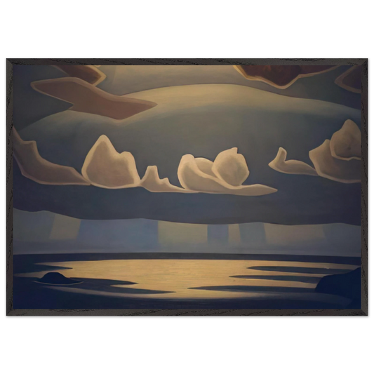 From the North Shore Lake Superior - 1927 - Lawren Harris 70x100 cm / 28x40 inches Framed Art Print – Black Wooden Frame