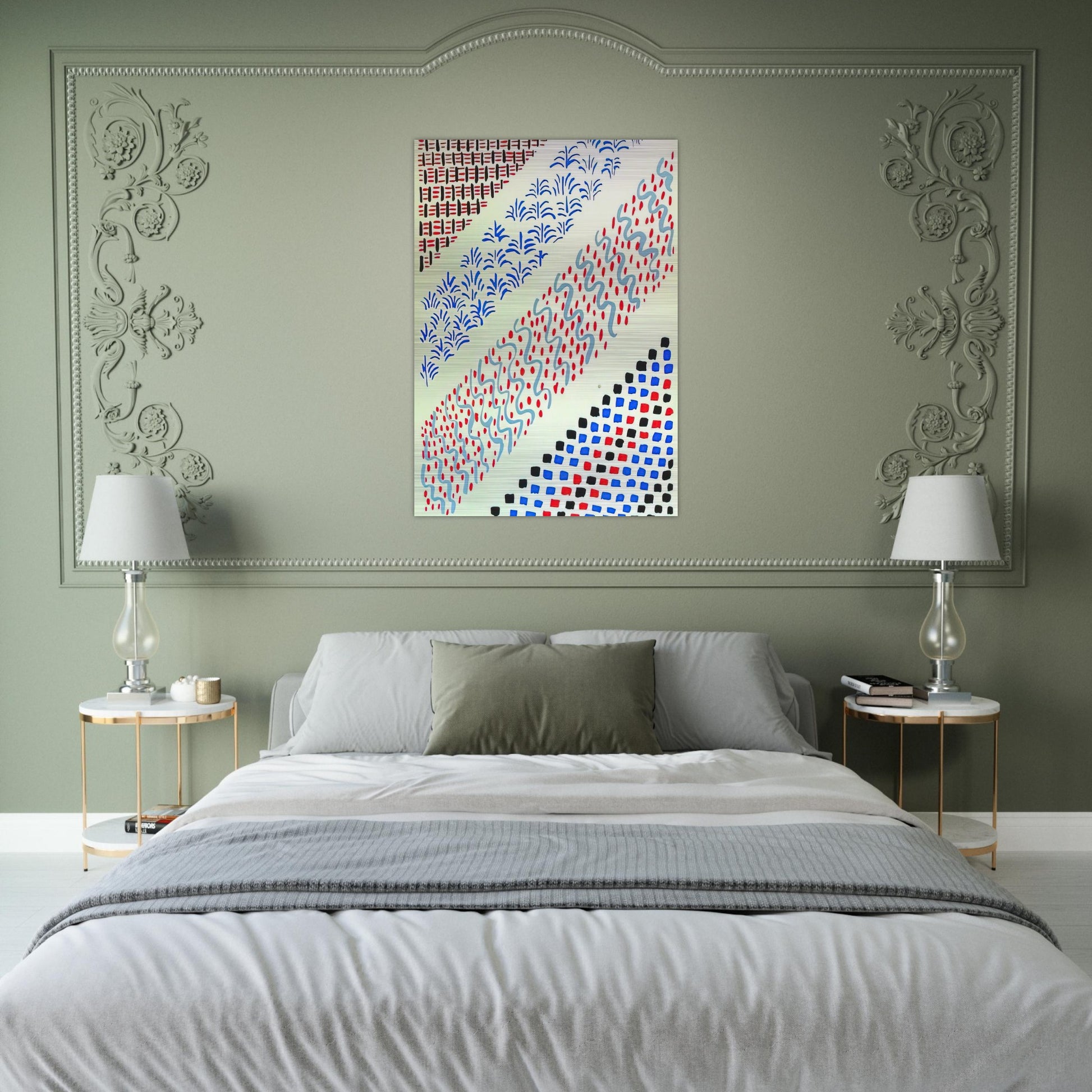 COMPOSITION 27 - Sonia Delaunay Brushed Aluminum Print - 70x100 cm / 28x40 inches | Sonia Delaunay Aluminum Print | Sonia Delaunay Prints