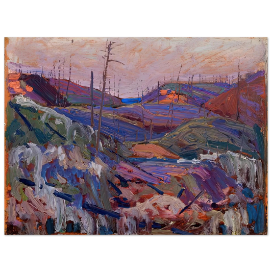 Tom Thomson - FIRE SWEPT HILLS 1915  75x100 cm / 30x40inches Fine Art Poster