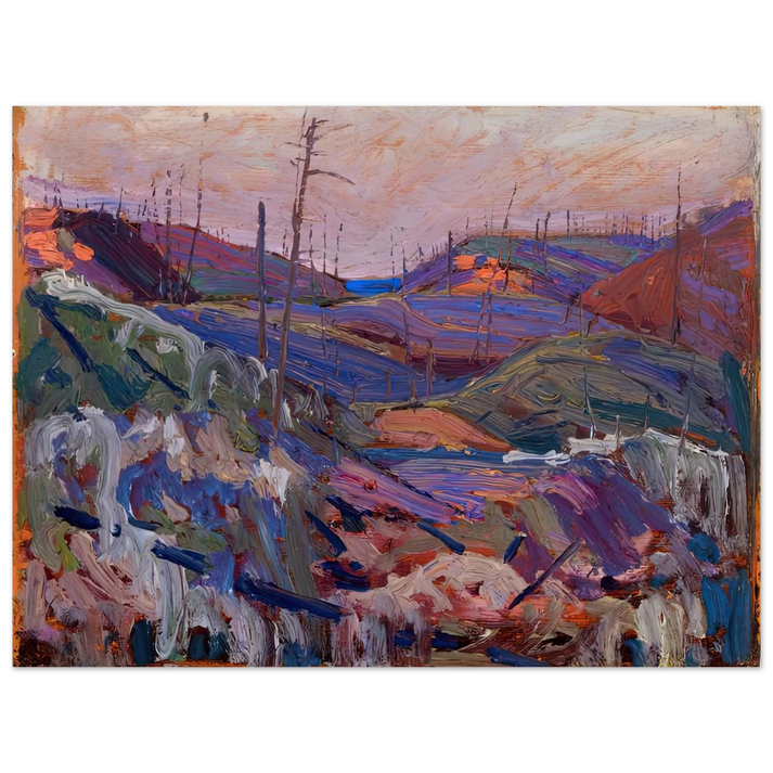 Tom Thomson - FIRE SWEPT HILLS 1915  75x100 cm / 30x40inches Fine Art Poster
