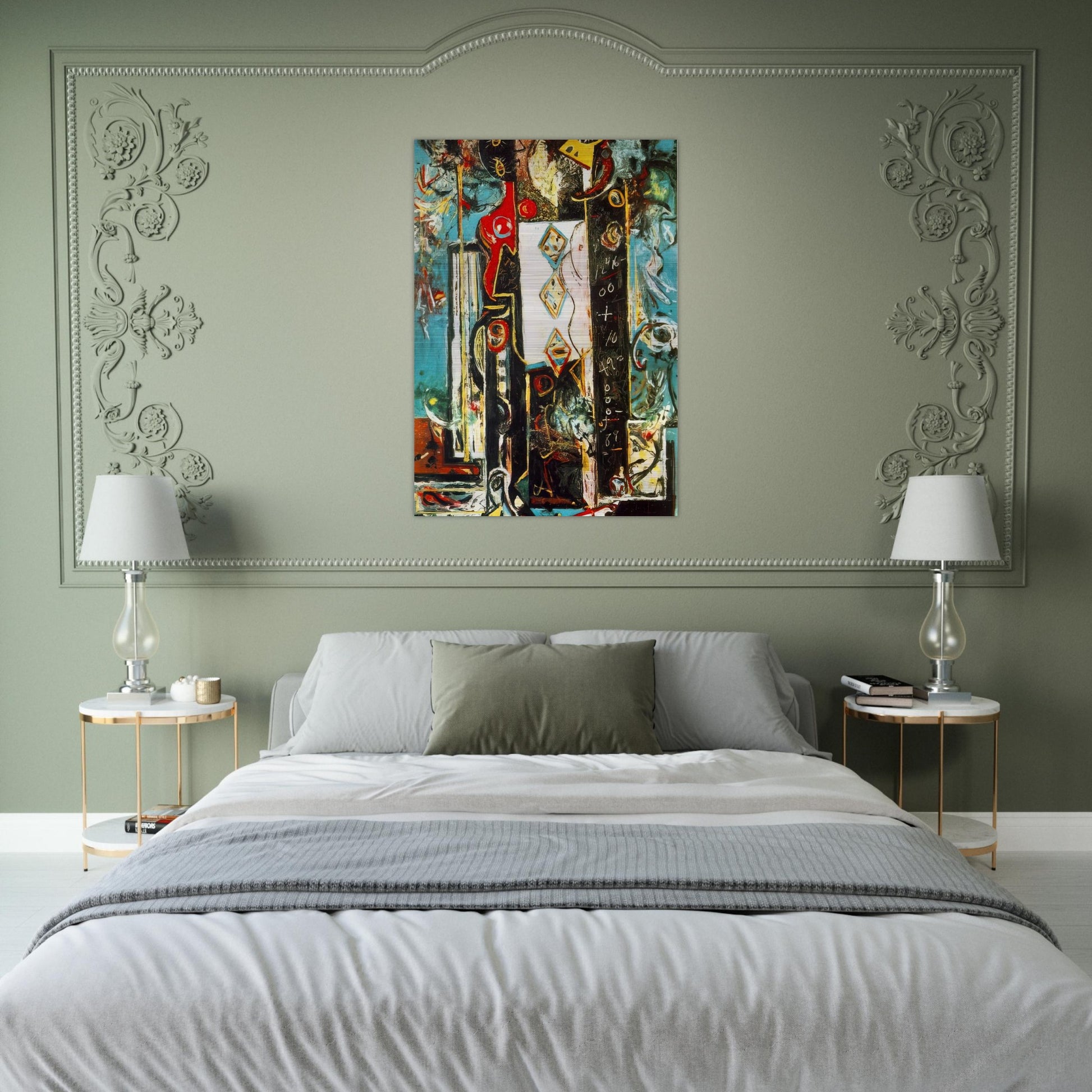 MALE AND FEMALE - Jackson Pollock Brushed Aluminum Print - 70x100 cm / 28x40 inches | Jackson Pollock Aluminum Print | Jackson Pollock Prints