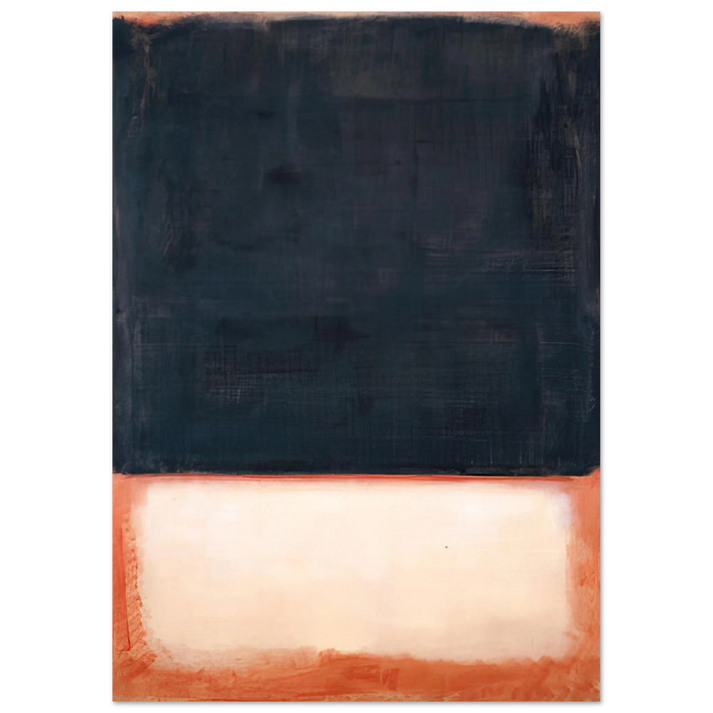 Mark Rothko - No. 7 Dark Over Light - 1954 Wall Art - 21x29.7 cm / 8x12" - Premium Wooden Framed Poster With Fine Art Paper-canvas - White frame