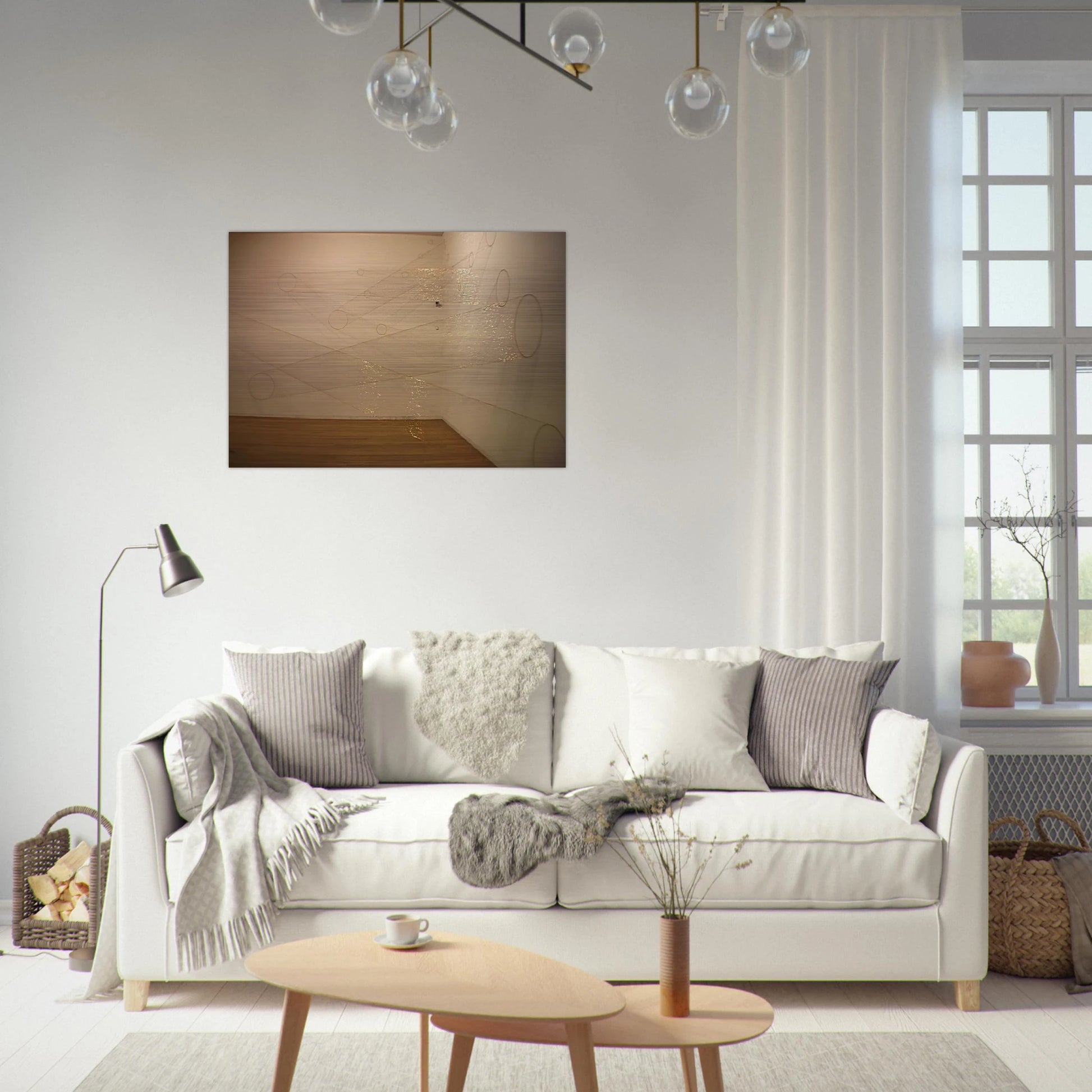 Web #1 B - 2002 - Lygia Pape Brushed Aluminum Print - 70x100 cm / 28x40 inches | Lygia Pape Aluminum Print | Lygia Pape Prints
