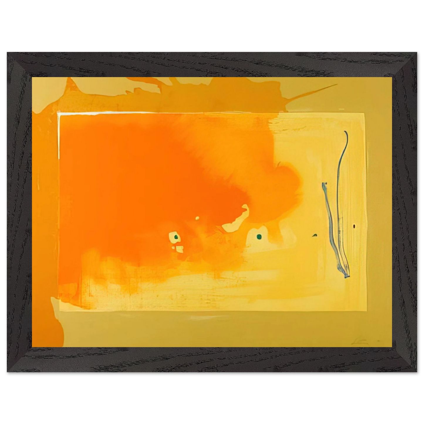 Helen Frankenthaler - Bilbao - 1998 Wall art - 21x29.7 cm / 8x12" - Premium Wooden Framed Poster With Fine Art Paper-canvas - Black frame