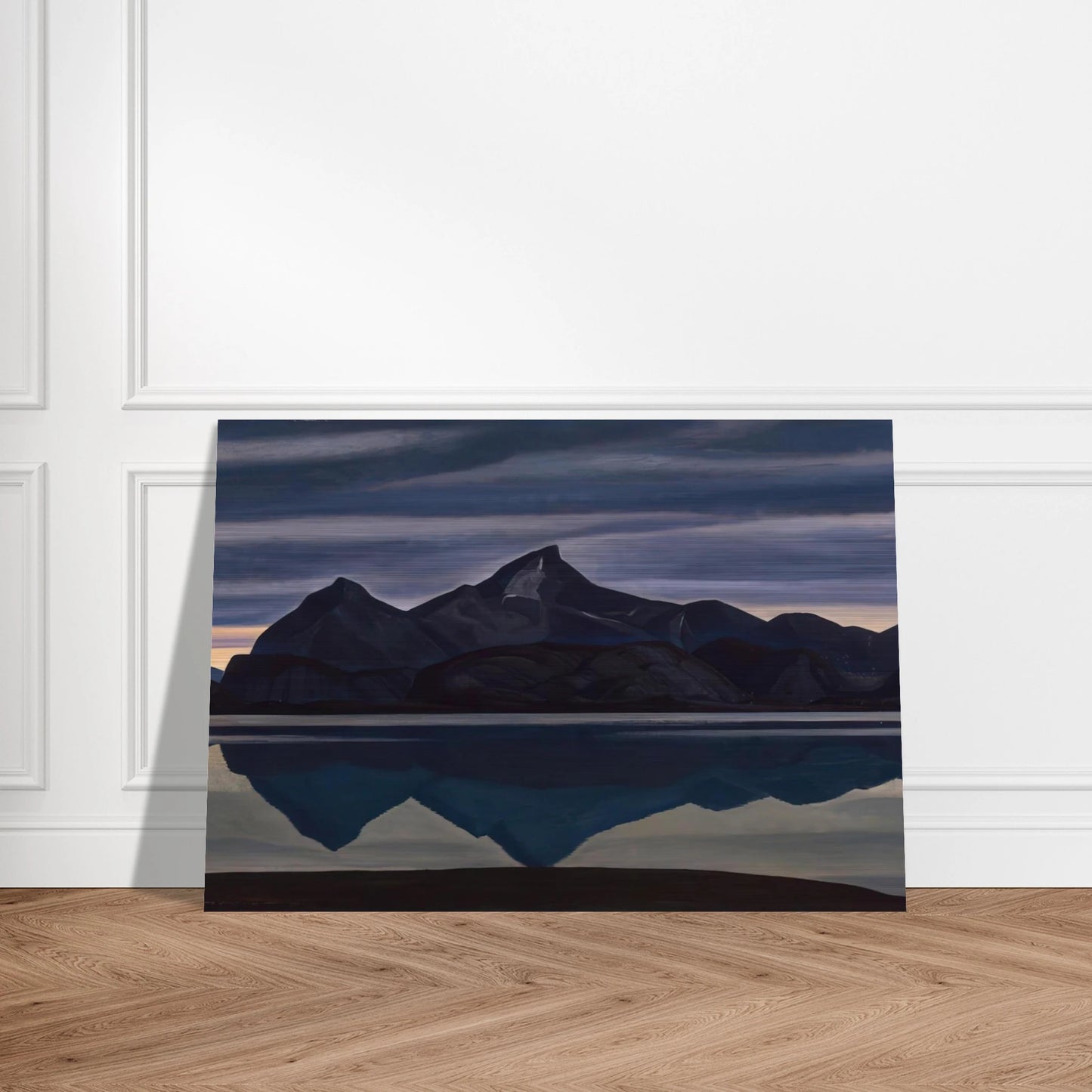 Mirrored Mountain, South Greenland - Rockwell Kent Brushed Aluminum Print - 70x100 cm / 28x40 inches | Rockwell Kent Aluminum Print | Rockwell Kent Prints