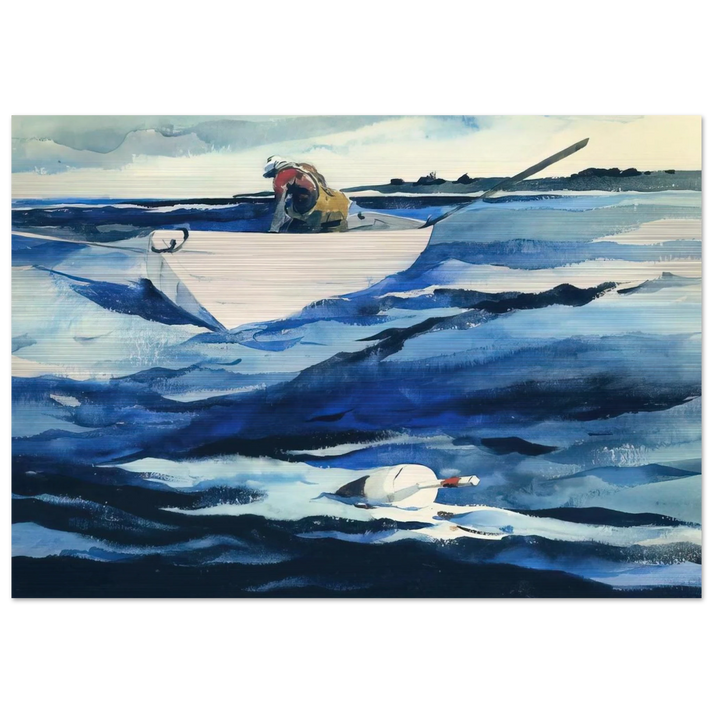 THE LOBSTERMAN - Andrew Wyeth Brushed Aluminum Print - 70x100 cm / 28x40 inches | Andrew Wyeth Aluminum Print | Andrew Wyeth Prints