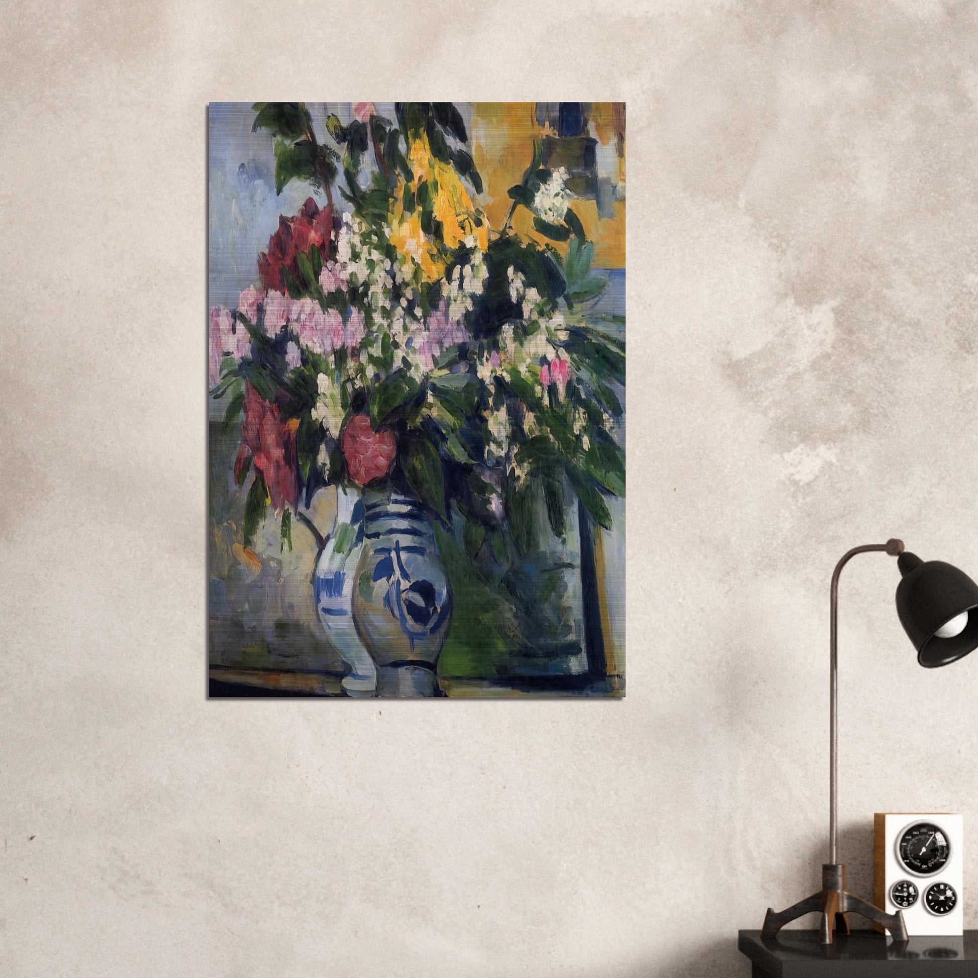 Two Vases of Flowers - Paul Cézanne Brushed Aluminum Print - 70x100 cm / 28x40 inches | Paul Cézanne Aluminum Print | Paul Cézanne Prints