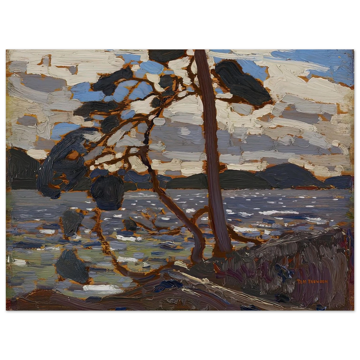 Tom Thomson - SKETCH FOR THE WEST WIND 1916  75x100 cm / 30x40inches Fine Art Poster