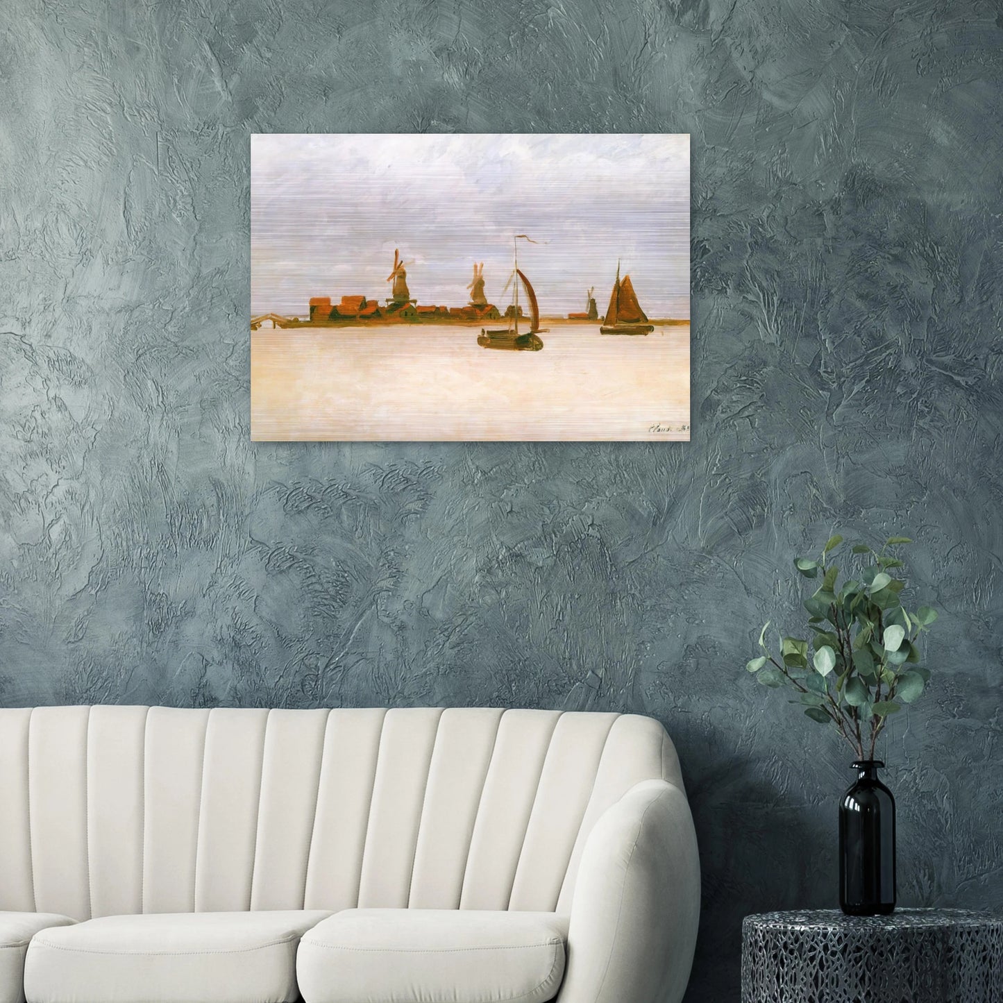 The Voorzaan - claude monet Brushed Aluminum Print - 70x100 cm / 28x40 inches | claude monet Aluminum Print | claude monet Prints