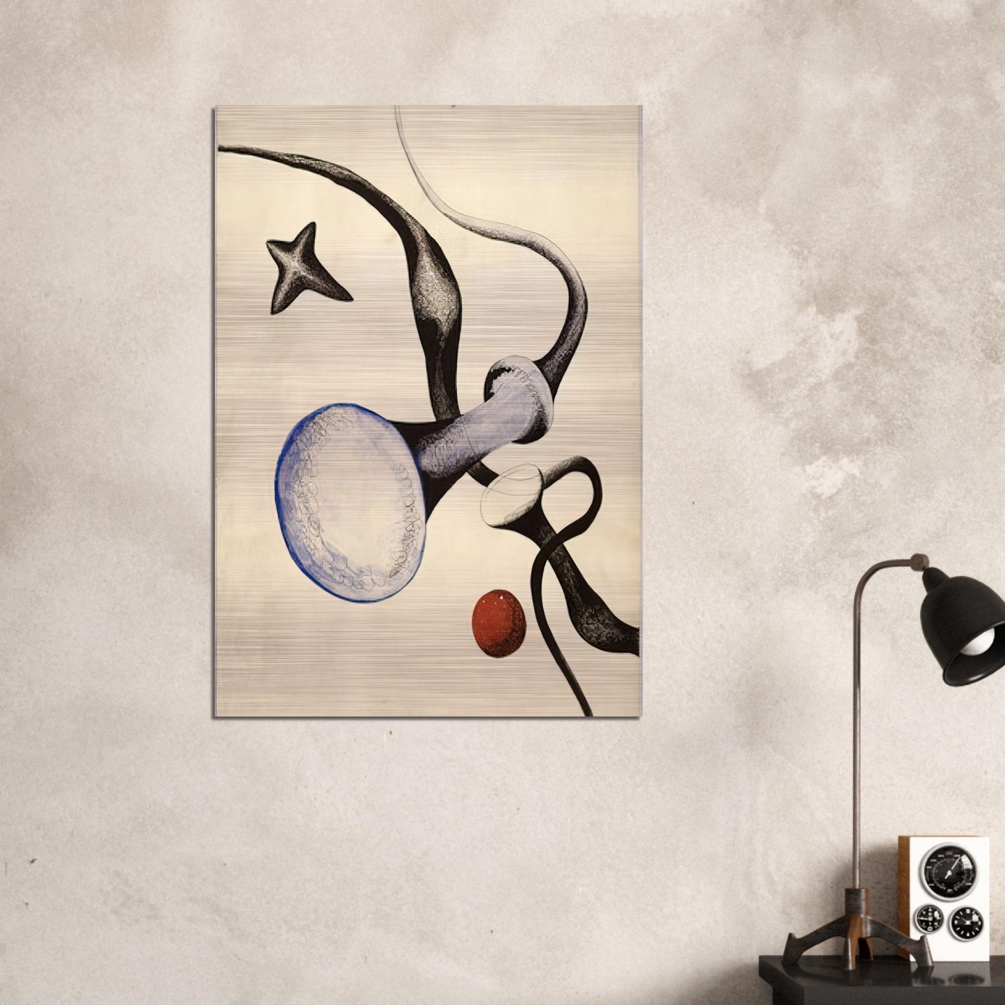 UNTITLED 1932 - Alexander Calder Brushed Aluminum Print - 70x100 cm / 28x40 inches | Alexander Calder Aluminum Print | Alexander Calder Prints
