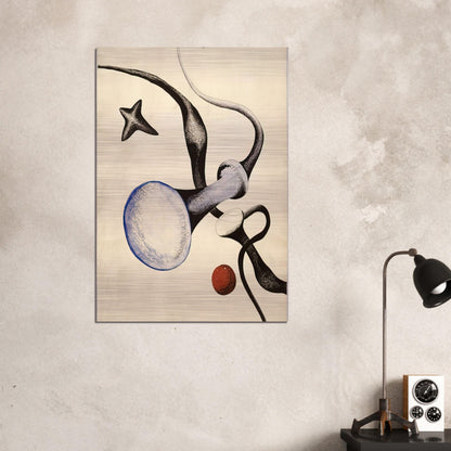 UNTITLED 1932 - Alexander Calder Brushed Aluminum Print - 70x100 cm / 28x40 inches | Alexander Calder Aluminum Print | Alexander Calder Prints